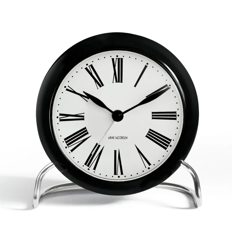 Alternativ bild 0 för Arne Jacobsen - Roman Ure - Klockan - Roman Table Clock Ø11 - Sort/hvid