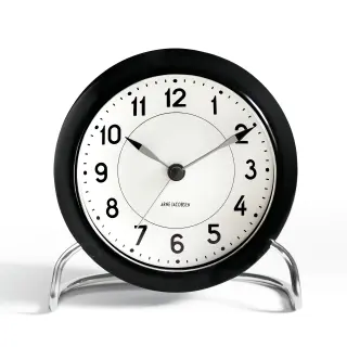 Produktfoto för Arne Jacobsen - Station Table Watch - Klockan - Black - Ø11 x 12 x 6,7 cm
