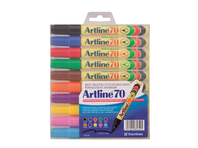 Alternativ bild 0 för Artline EK70/10W Permanent ass farver - 10 pcs