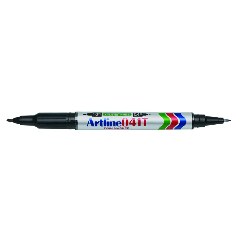 Alternativ bild 0 för Artline Märkpenna Rund 041T 2-i-1 svart