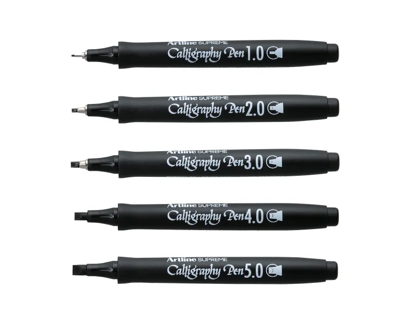 Alternativ bild 0 för Artline Supreme Calligraphy Pen 5/set black