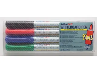 Produktfoto för Artline Whiteboardpenna 541T 4 färger