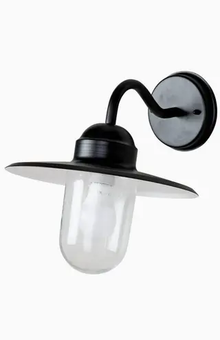 Produktfoto för Arvika väggarmatur IP44 svart E27 max 60W