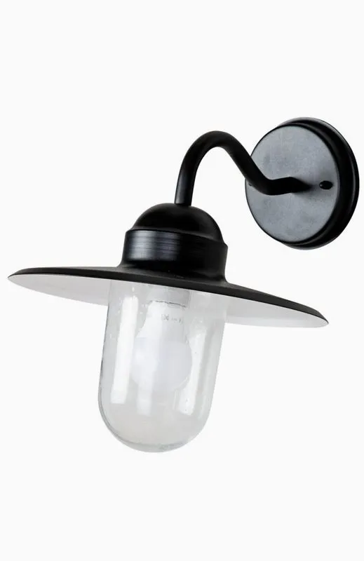 Alternativ bild 0 för Arvika väggarmatur IP44 svart E27 max 60W