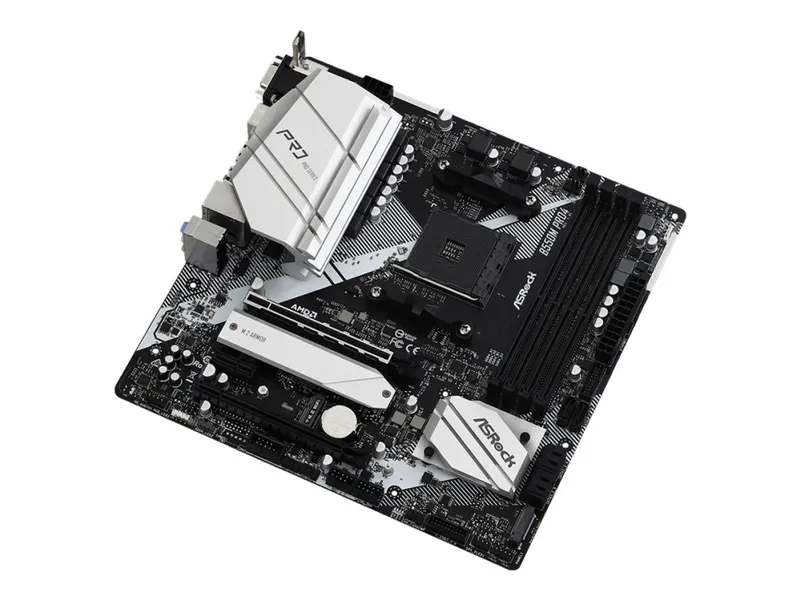 Alternativ bild 0 för ASRock B550M Pro4 - Moderkort - micro ATX - Socket AM4 - AMD B550 Chipuppsättning - USB-C Gen2, USB 3.2 Gen 1, USB 3.2 Gen 2 - Gigabit LAN - inbyggda grafiken (CPU krävs) - HD-ljud (8 kanaler)