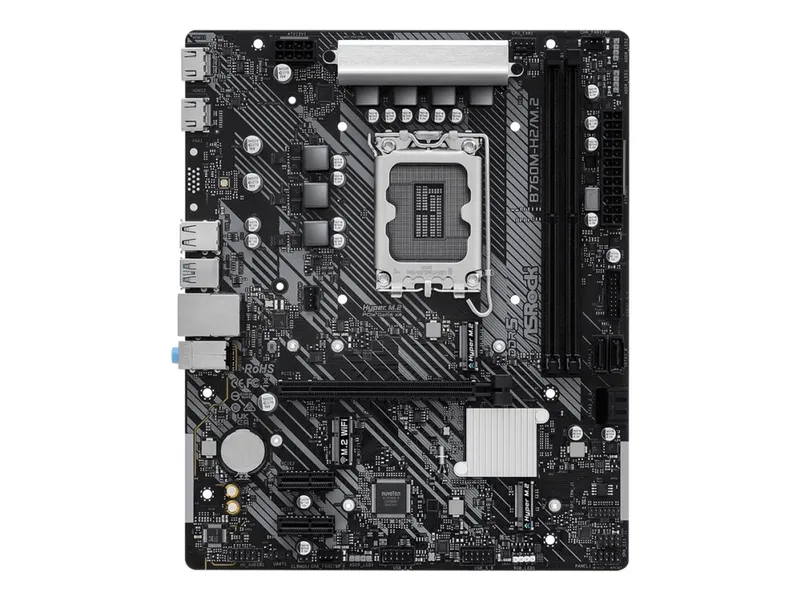Alternativ bild 0 för ASRock B760M-H2/M.2 Moderkort - Intel B760 - Intel LGA1700 socket - DDR5 RAM - Micro-ATX