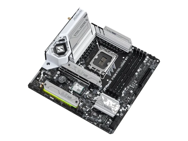 Alternativ bild 0 för ASRock B760M STEEL LEGEND WIFI Moderkort - Intel B760 - Intel LGA1700 socket - DDR5 RAM - Micro-ATX