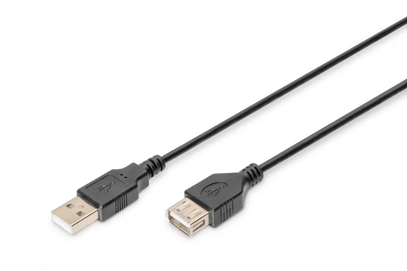 Alternativ bild 0 för ASSMANN - USB-förlängningskabel - USB (hona) till USB (hona) - USB 2.0 - 1.8 m - formpressad - svart