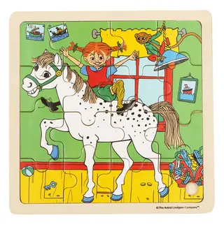 Produktfoto för ASTRID LINDGREN Pussel 16 Pcs Pippi Långstrump - Square Horse