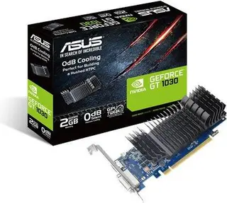 Produktfoto för ASUS GT1030-SL-2G-BRK - Grafikkort - GF GT 1030 - 2 GB GDDR5 - PCIe 3.0 låg profil - DVI, HDMI - fläktlös
