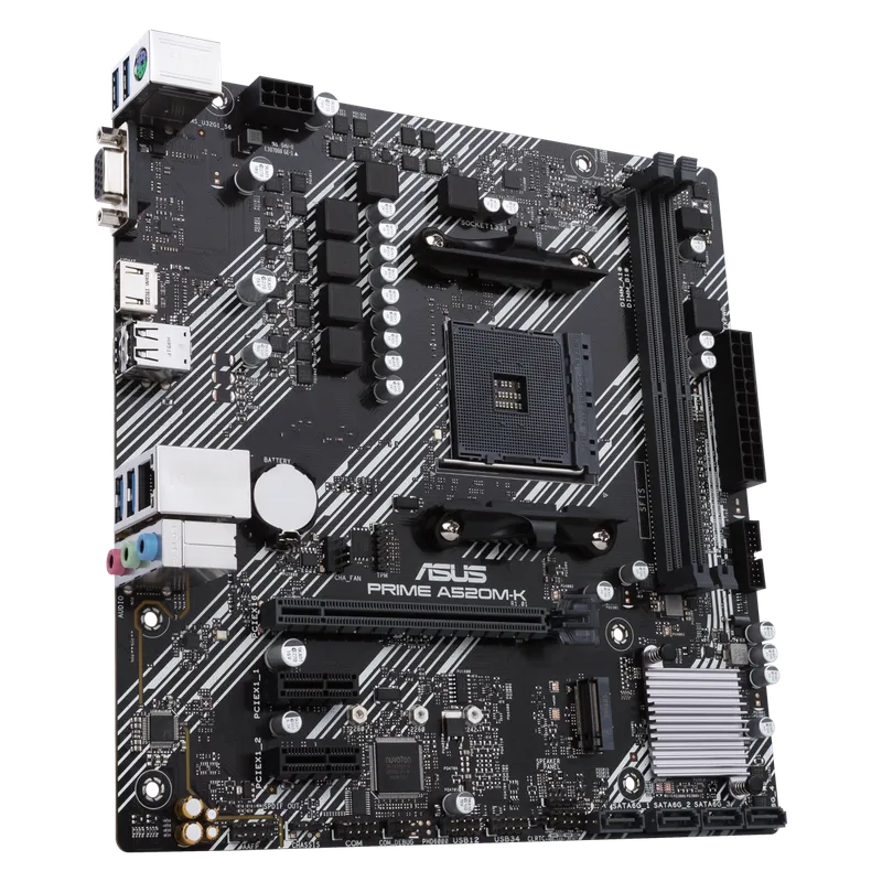 Alternativ bild 0 för ASUS PRIME A520M-K Moderkort - AMD A520 - AMD AM4 socket - DDR4 RAM - Micro-ATX