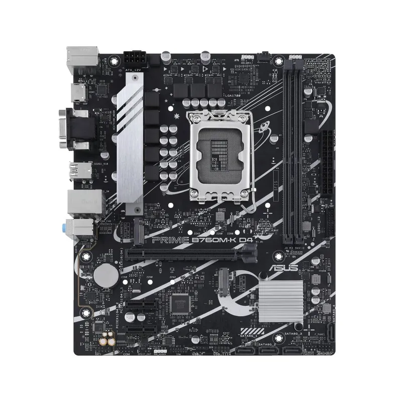 Alternativ bild 0 för ASUS PRIME B760M-K D4 Moderkort - Intel B760 - Intel LGA1700 socket - DDR4 RAM - Micro-ATX