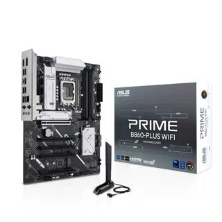 Produktfoto för ASUS PRIME B860-PLUS WIFI Moderkort - Intel B860 - Intel LGA1851 socket - DDR5 RAM - ATX