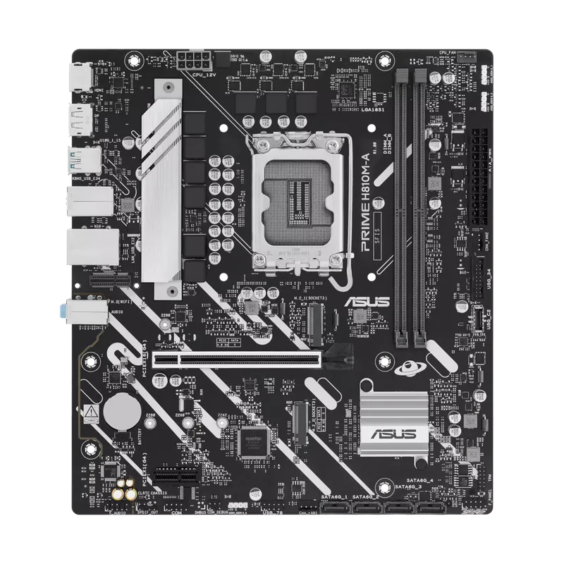 Alternativ bild 0 för ASUS PRIME H810M-A-CSM Moderkort - Intel LGA1851 socket - DDR5 RAM - Micro-ATX