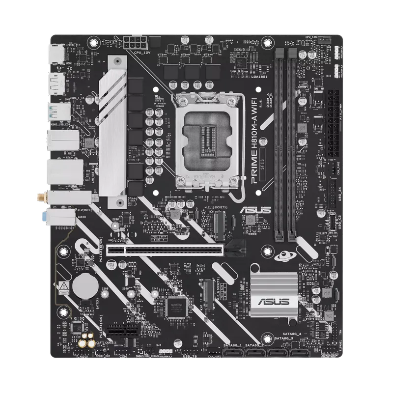 Alternativ bild 0 för ASUS PRIME H810M-A WIFI Moderkort - Intel LGA1851 socket - DDR5 RAM - Micro-ATX
