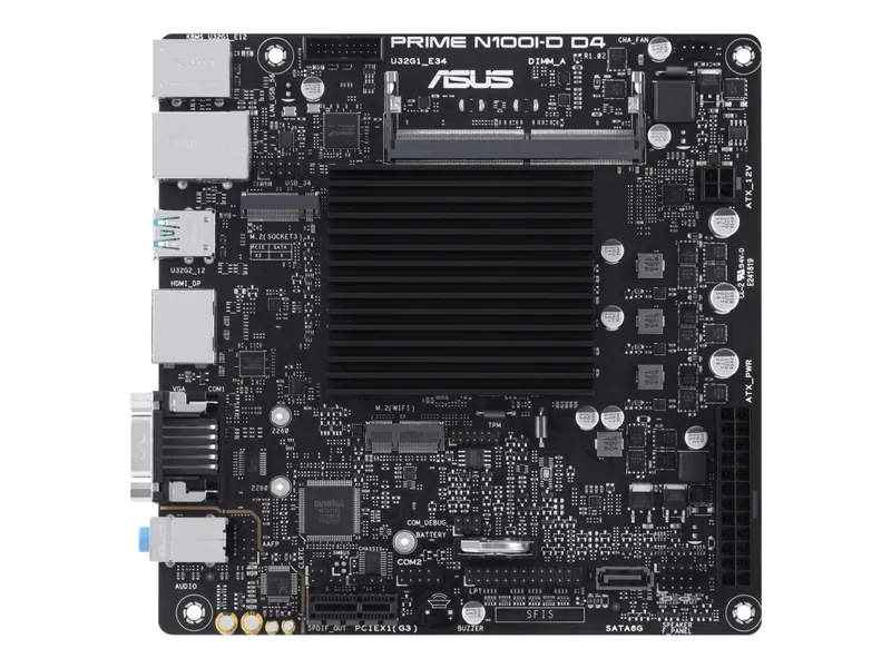 Alternativ bild 0 för ASUS PRIME N100I-D D4 - Moderkort - mini ITX - Intel N-series N100 - USB 3.2 Gen 1, USB 3.2 Gen 2 - Gigabit LAN - inbyggda grafiken (CPU krävs) - HD-ljud (8 kanaler)