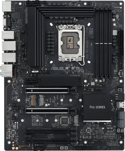Alternativ bild 0 för ASUS PRO WS W680-ACE IPMI Moderkort - Intel W680 - Intel LGA1700 socket - DDR5 RAM - ATX