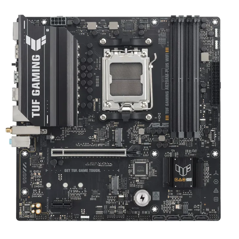 Alternativ bild 0 för ASUS TUF GAMING A620AM-PLUS WIFI Moderkort - AMD A620A - AMD AM5 socket - DDR5 RAM - Micro-ATX
