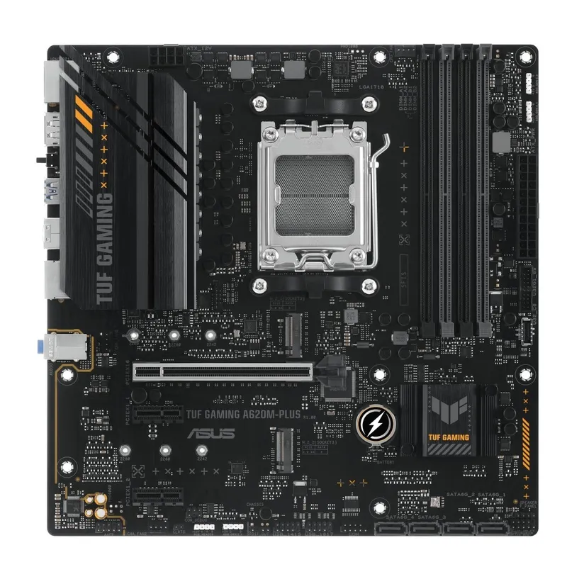 Alternativ bild 0 för ASUS TUF GAMING A620M-PLUS Moderkort - AMD A620 - AMD AM5 socket - DDR5 RAM - Micro-ATX