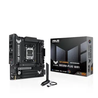 Produktfoto för ASUS TUF GAMING B850M-PLUS WIFI Moderkort - AMD B850 - AMD AM5 socket - DDR5 RAM - Micro-ATX