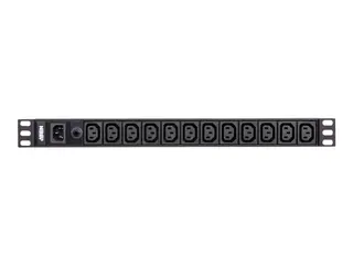 Produktfoto för ATEN Basic PDU PE0112G - Kraftdistributionsenhet (kan monteras i rack) - AC 100-240 V - 2400 VA - ingång: IEC 60320 C14 - utgångskontakter: 12 (12 x IEC 60320 C13) - 1U - 3.05 m sladd