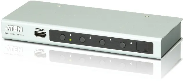 Alternativ bild 0 för ATEN VS481B - Video-/ljudomkopplare - 4 x HDMI - skrivbordsmodell