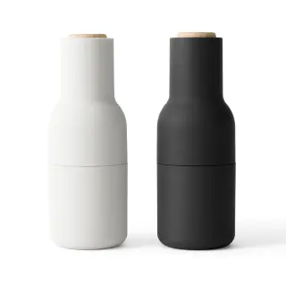Produktfoto för Audo Copenhagen - Bottle Grinder 2-pack - Kvarn - Ash / Carbon Beech - H: 20,7 cm Ø: 7,5 cm