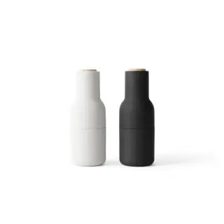 Produktfoto för Audo Copenhagen - Bottle Grinder 2-pack - Kvarn - Ash / Carbon Beech - H: 20,7 cm Ø: 7,5 cm