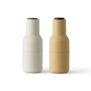 Produktfoto för Audo Copenhagen - Bottle Grinder 2-pack - Kvarn - Barley / Walnut - H: 20,7 cm Ø: 7,5 cm