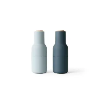 Produktfoto för Audo Copenhagen - Bottle Grinder 2-pack - Kvarn - Blues / Beech - H: 20,7 cm Ø: 7,5 cm