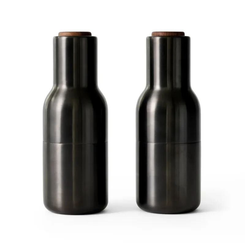 Alternativ bild 0 för Audo Copenhagen - Bottle Grinder 2-pack - Kvarn - Bronzed Brass / Walnut - H: 20,7 cm Ø: 7,5 cm