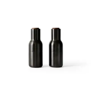 Produktfoto för Audo Copenhagen - Bottle Grinder 2-pack - Kvarn - Bronzed Brass / Walnut - H: 20,7 cm Ø: 7,5 cm