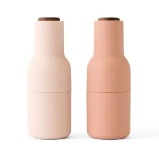 Produktfoto för Audo Copenhagen - Bottle Grinder 2-pack - Kvarn - Nudes / Walnut - H: 20,7 cm Ø: 7,5 cm