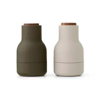 Produktfoto för Audo Copenhagen - Bottle Grinder Small H11,5 Green/Beige 2-pack Audo Copenhagen