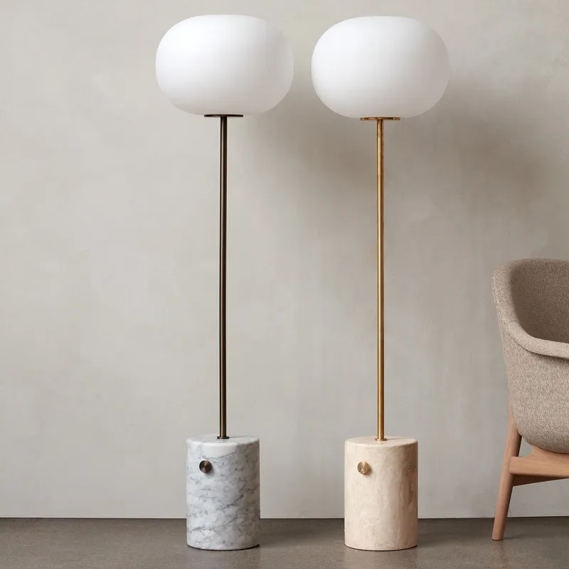 Bild 3 för Audo Copenhagen - JWDA Golvlampa Travertine Brushed Brass Audo Copenhagen