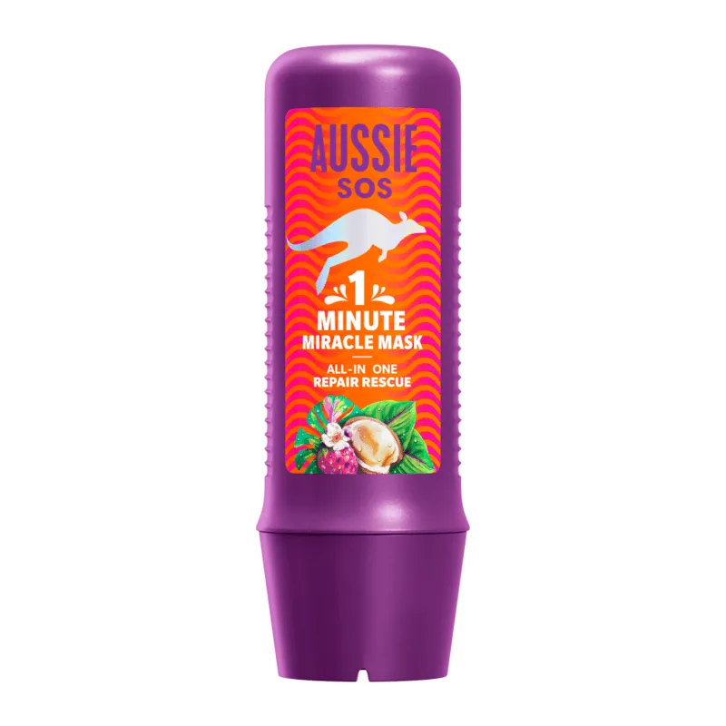 Bild 1 för Aussie SOS 1 Minute Miracle All In One Repair Rescue Hårinpackning 250 ml