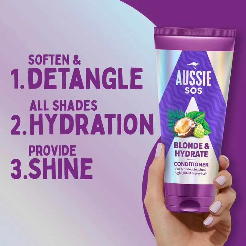 Bild 2 för Aussie SOS Blonde & Hydrate Balsam 200 ml