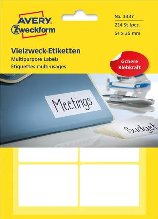 Produktfoto för Avery Etikett handskrivning 54x35mm