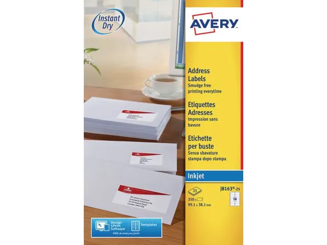 Alternativ bild 0 för Avery Etikett QuickDRY 99,1x38,1mm
