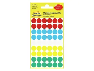 Produktfoto för Avery Färgkodning ø12mm sort.färg