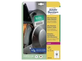 Produktfoto för AVERY Zweckform Etikett H/DUTY LAB 991X423mm