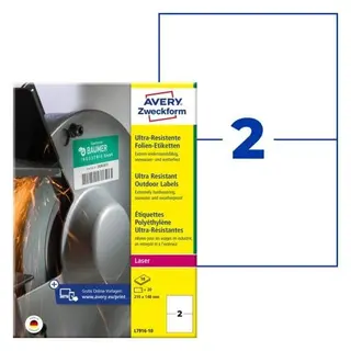 Produktfoto för AVERY Zweckform Etikett STRETCH 210x148mm