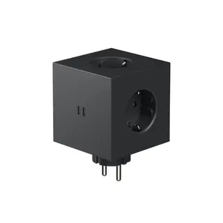 Produktfoto för Avolt Stikdåser - Square 2 Socket Extender w/30W Dual USB-C Stockholm Black Avolt