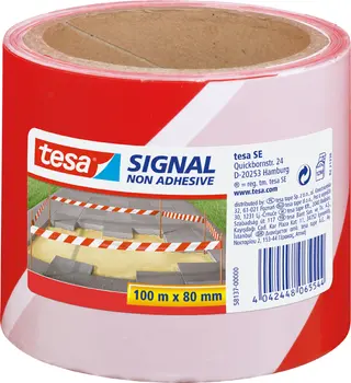 Produktfoto för AVSPÄRRNINGSBAND RÖD/VIT TESA 80MMX100M | Beijerbygg Byggmaterial