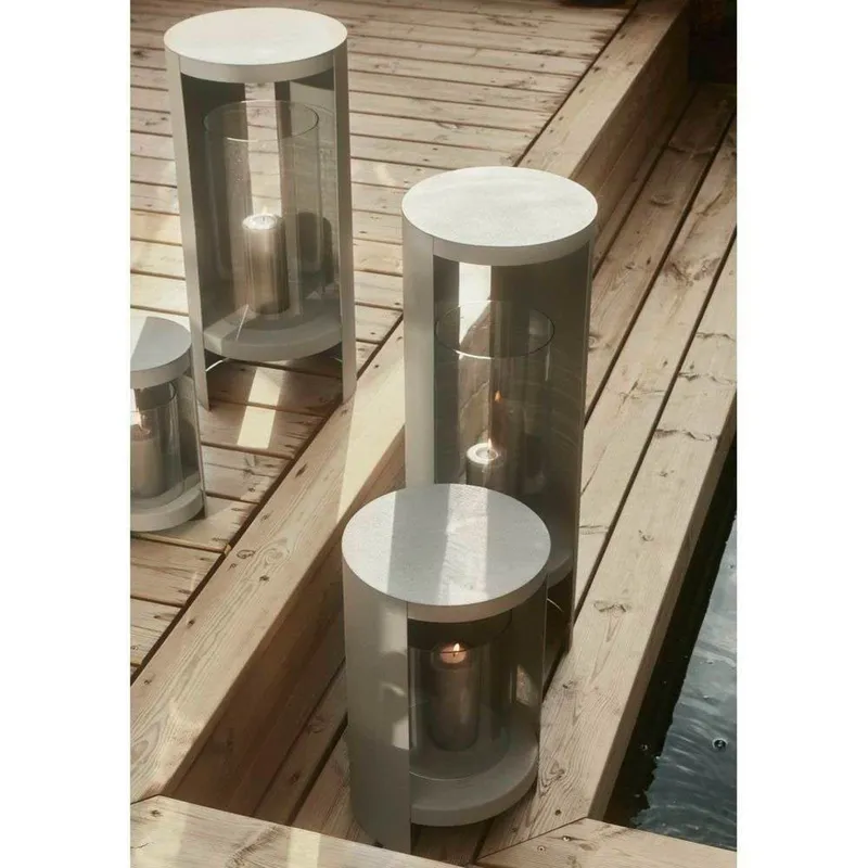 Bild 2 för AYTM - ORA lantern - Lykta - Taupe medium - Ø26,4 x H43,4 cm