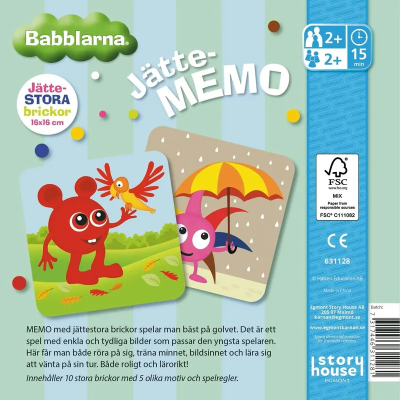 Bild 2 för Babblarna Jättememo