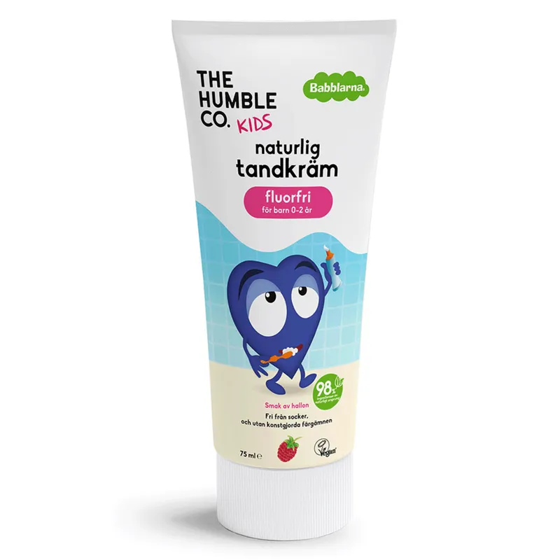 Bild 2 för Babblarna Tandkräm Baby 6 mån-2 år Hallon utan Fluor 75 ml