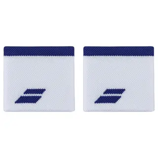 Produktfoto för Babolat Logo Wristband White/Drive Blue