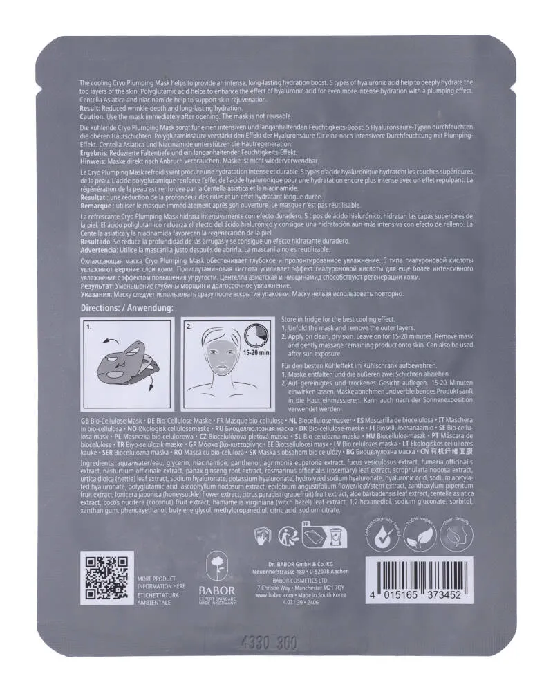 Bild 2 för Babor Cryo Plumping Mask 1 pcs