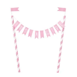 Produktfoto för Baby shower rosa tårtdekoration